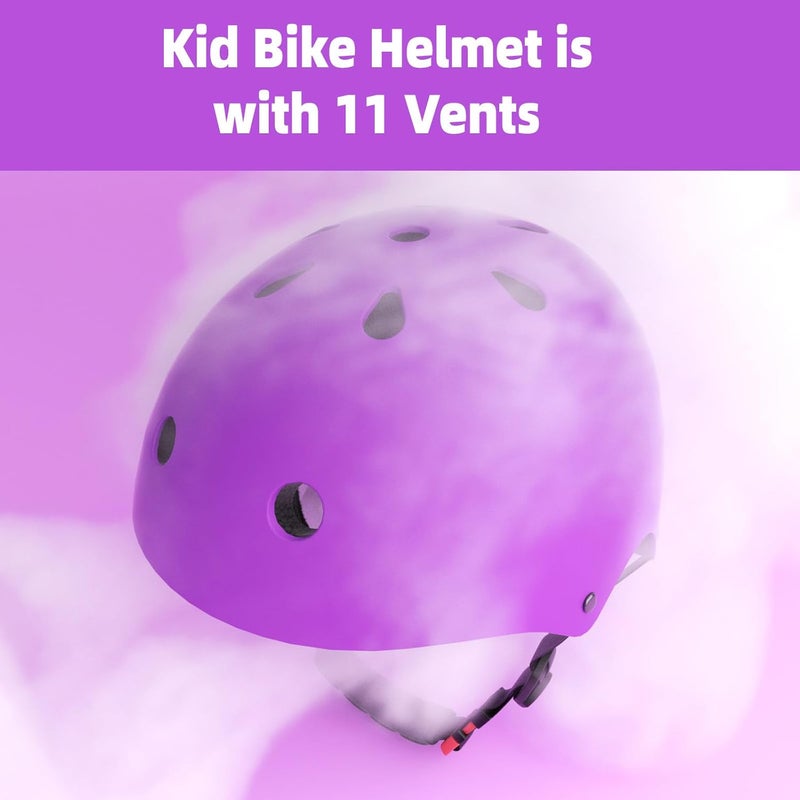 67i Kids Bike Helmet Toddler Helmets for Ages 3-8 Years Old Girls Boys Kid Adjustable Skateboard Bicycle Helmets Multi-Sport Ventilation Skateboarding Cycling Scooter Roller Skate Helmet - Image 3